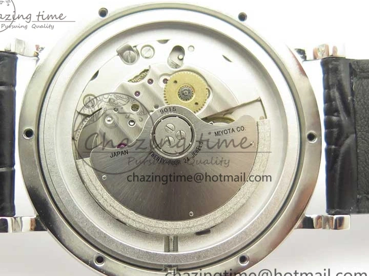 MIROTIME 0210 Durable Portofino Automatic SS MKF 1:1 Best Edition Black Dial On Black Leather Strap MIYOTA 9015 V 7202